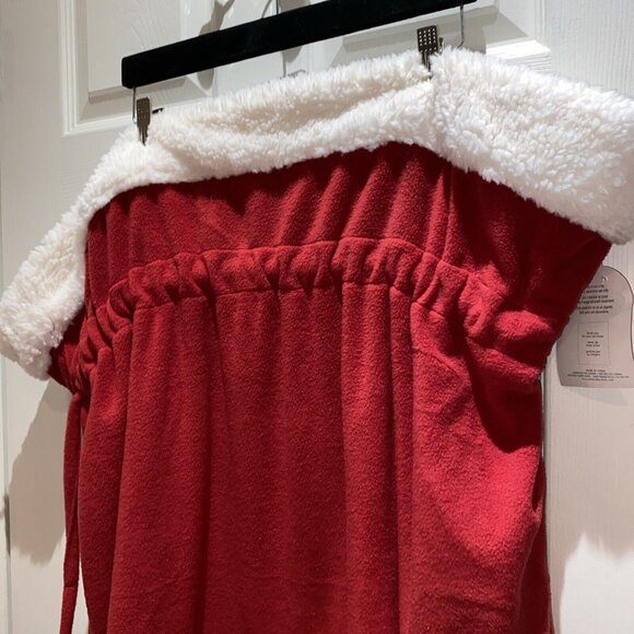 Pottery Barn Garrick Large Red Fleece Santa Bag Sack Christmas Stocking 40 X 33 - Picture 3 of 12